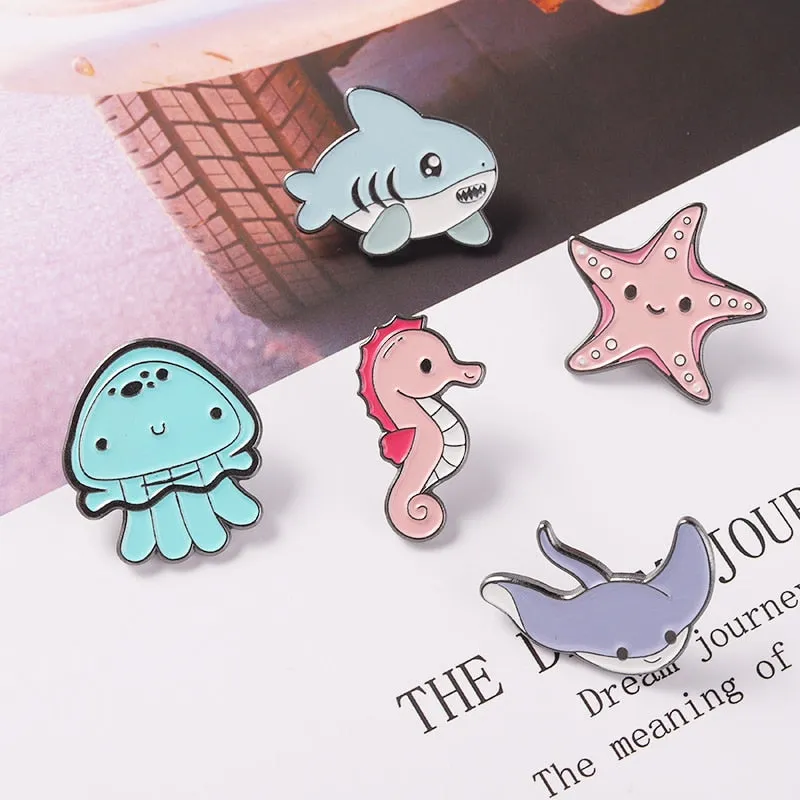 Tiny Sea Animal Pins