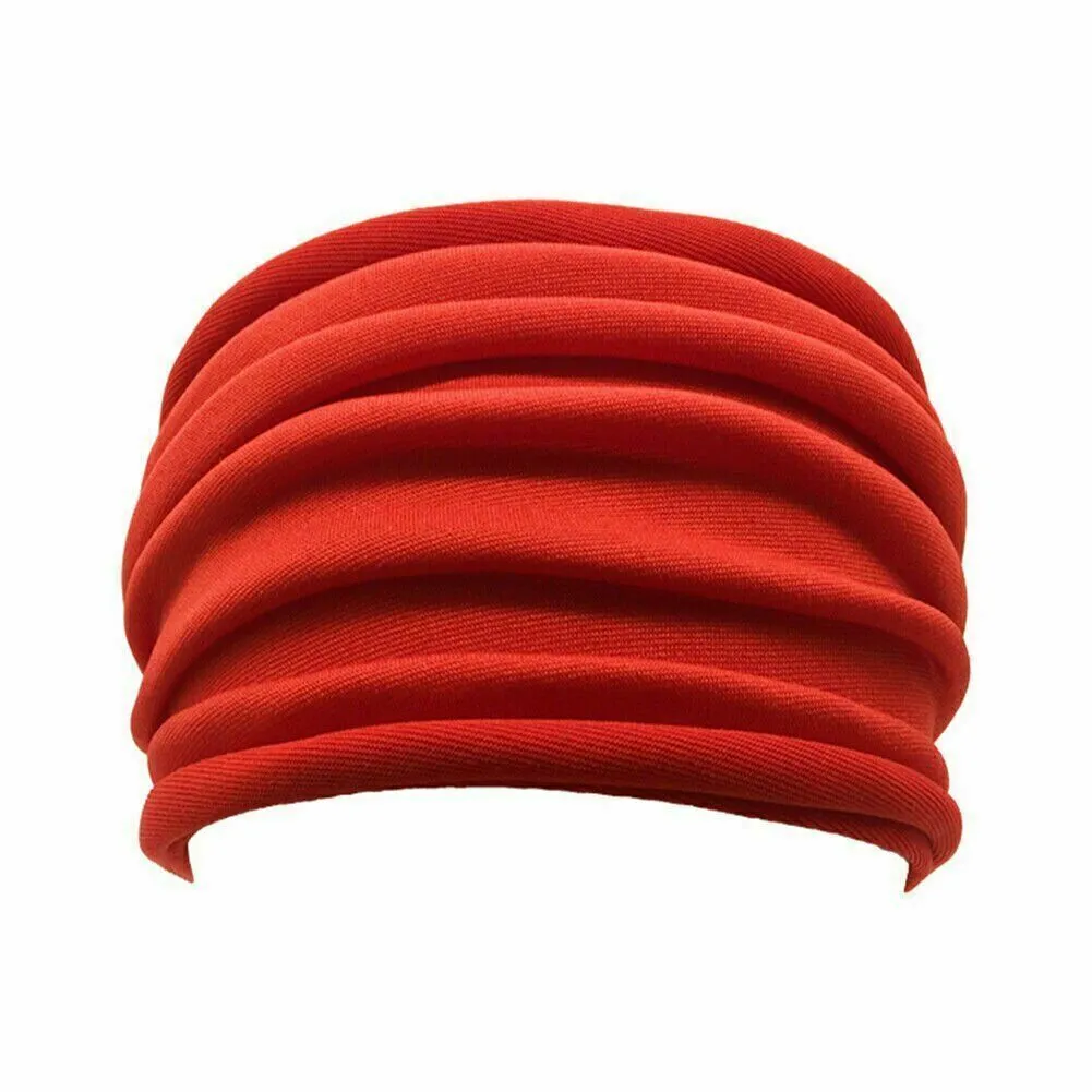 US 3-6 Pack Turban Soft Head Wrap Elastic Stretch Wide Yoga Headbands Hairbands