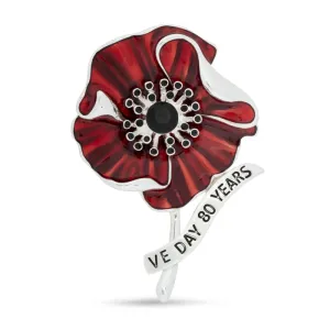 VE Day 80 Poppy Brooch