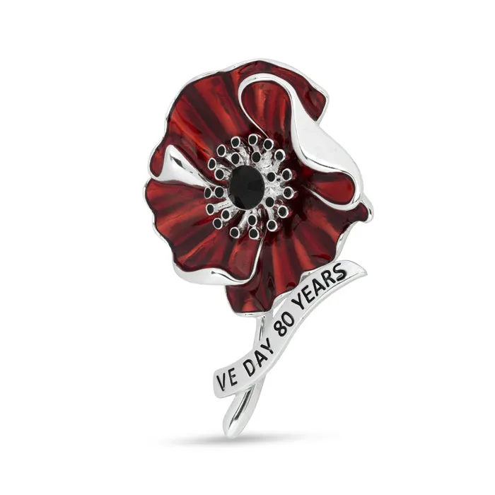 VE Day 80 Poppy Brooch