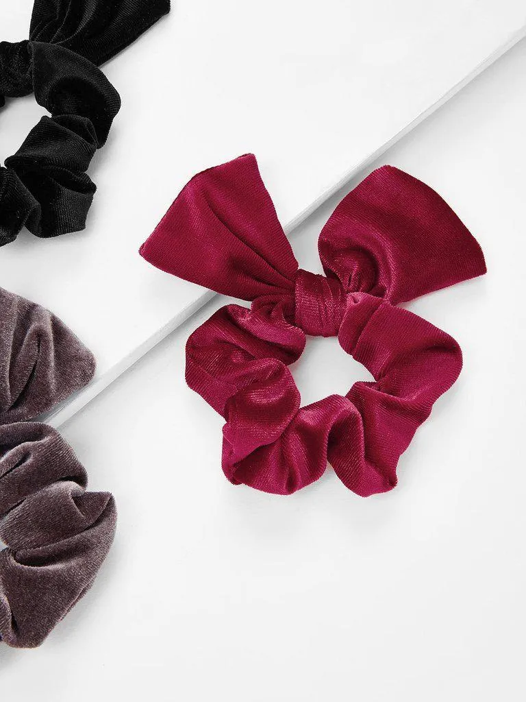 Velvet Knot Hair Tie 3pcs