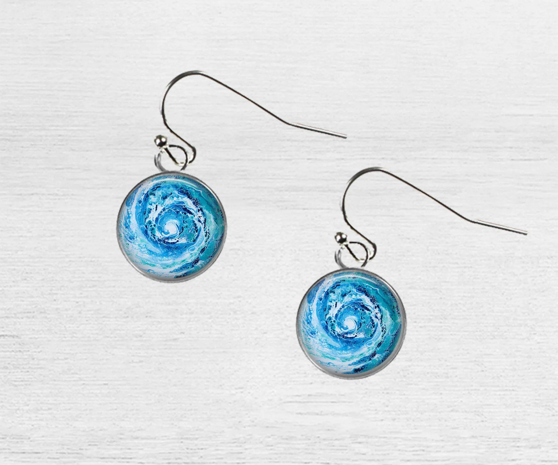 Wave Small Dangle Earrings | Handmade Earrings