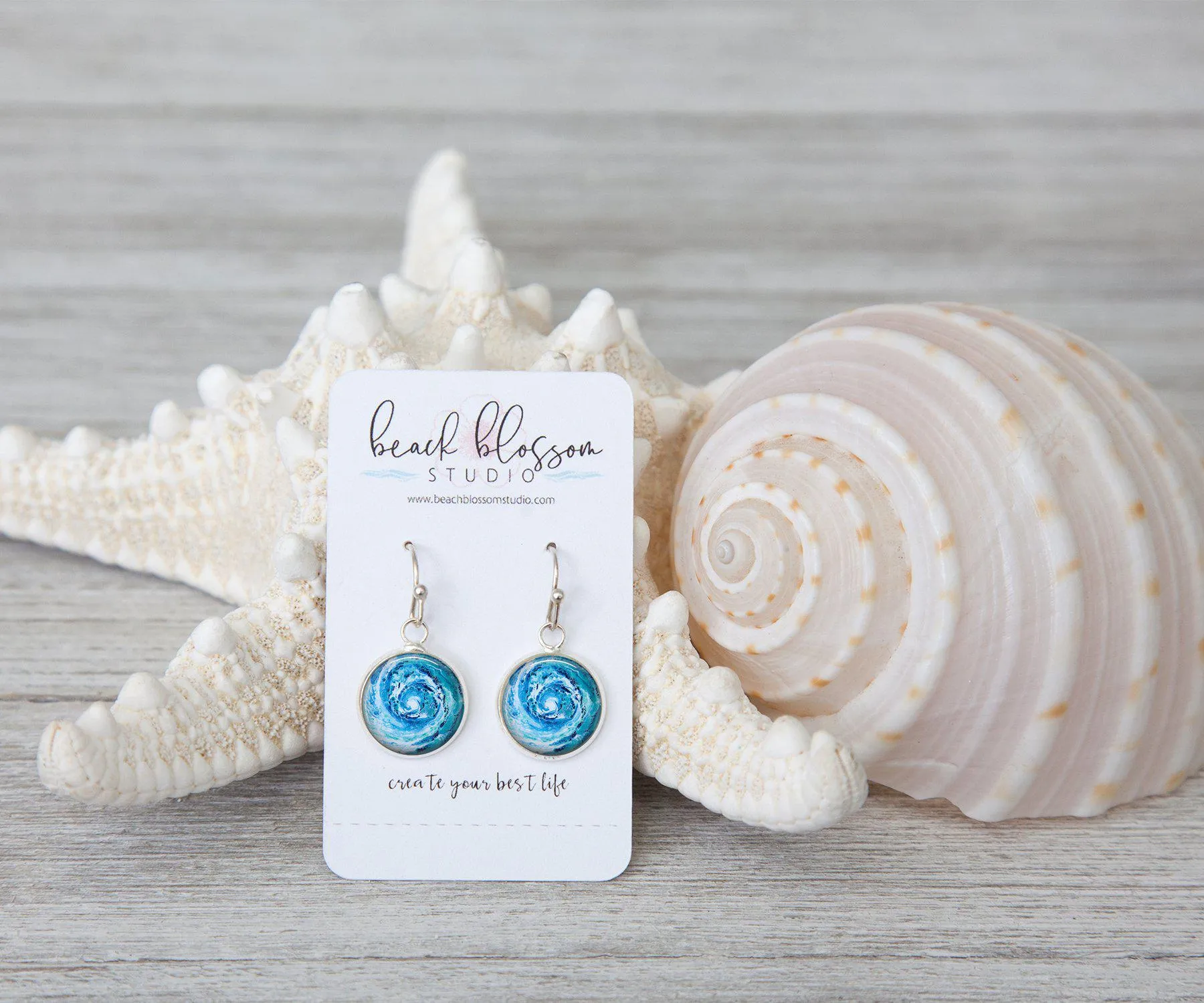 Wave Small Dangle Earrings | Handmade Earrings