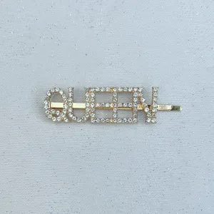 Word Hair Clip Word Hair Slide Diamante Hair Grip Gold