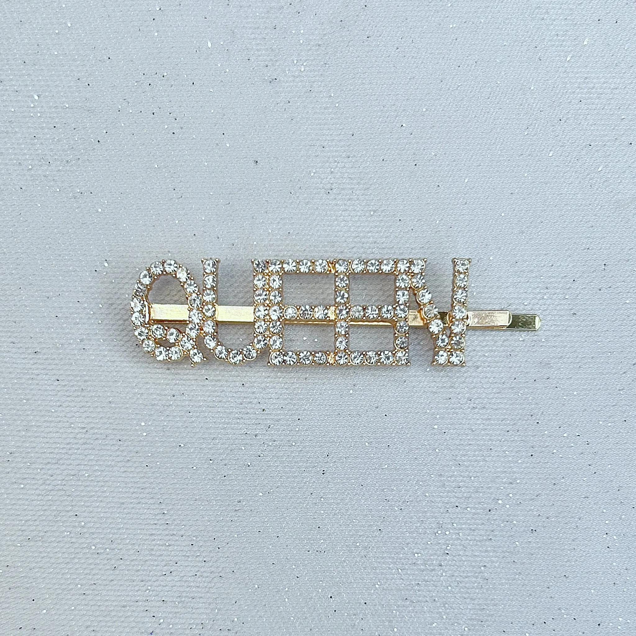 Word Hair Clip Word Hair Slide Diamante Hair Grip Gold